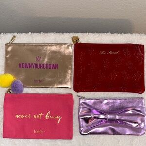 Tarte and Too Faced Cosmetic Bags Set